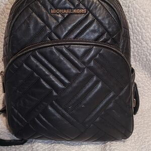 Michael Kors Black Quilted Backpack